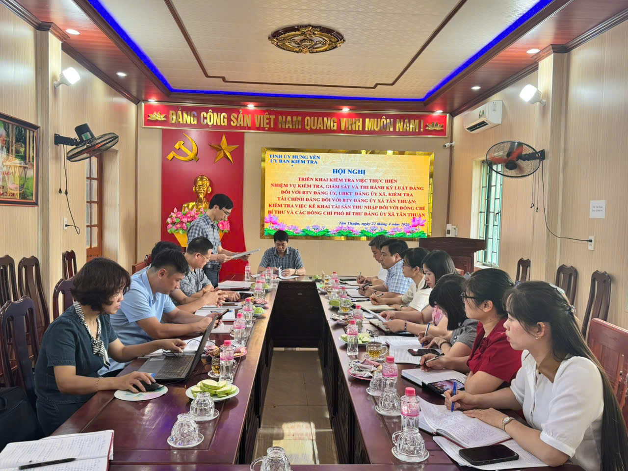 Đoàn kiểm tra Uỷ ban kiểm tra Tỉnh ủy: Triển khai kiểm tra tại Đảng ủy xã Bắc Đông Quan, Tân Thuận