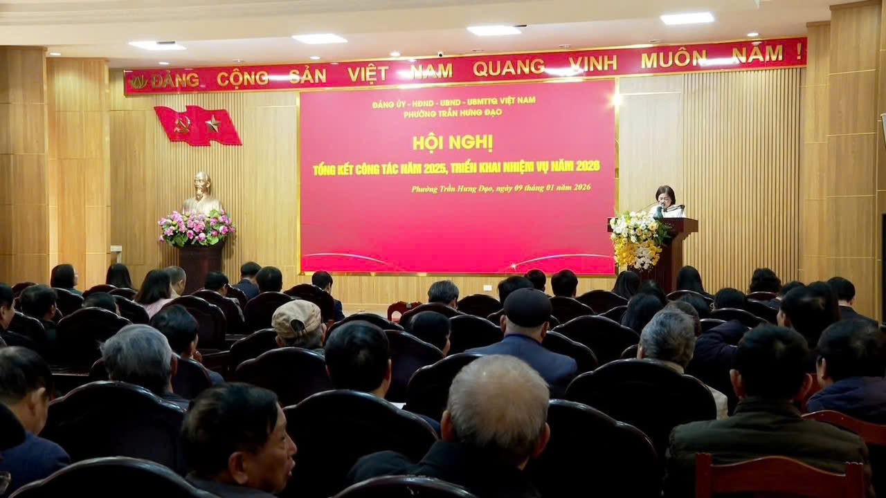 Tổng kết công tác năm 2025, triển khai nhiệm vụ năm 2026 tại phường Trần Hưng Đạo