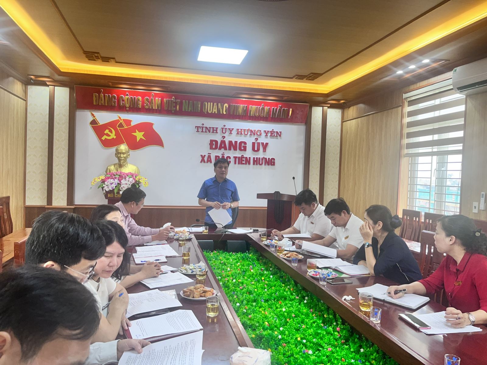 Công bố Quyết định, triển khai kế hoạch kiểm tra đối với Ban Thường vụ Đảng ủy, Ủy ban Kiểm tra Đảng ủy xã Bắc Tiên Hưng, Tây Thái Ninh 