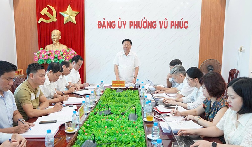  Tổ giám sát số 01 của Ban Thường vụ Tỉnh ủy làm việc với Đảng ủy phường Vũ Phúc 