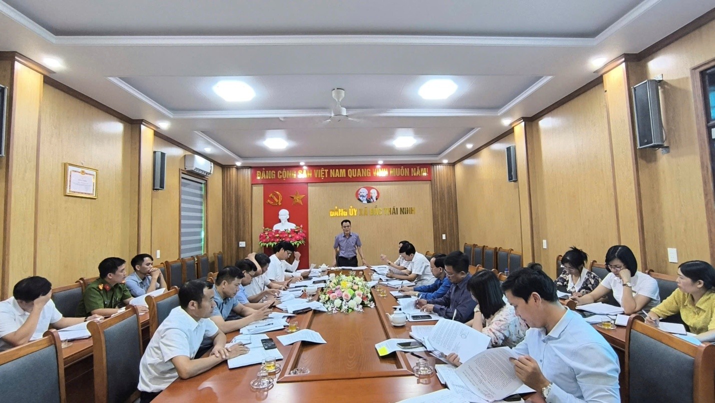 Ban Thường vụ Đảng ủy xã Bắc Thái Ninh tổ chức Hội nghị nghe và cho ý kiến về kết quả kiểm tra việc lãnh đạo, chỉ đạo, tổ chức thực hiện Nghị quyết số 57-NQ/TW ngày 22/12/2024 của Bộ Chính trị 
