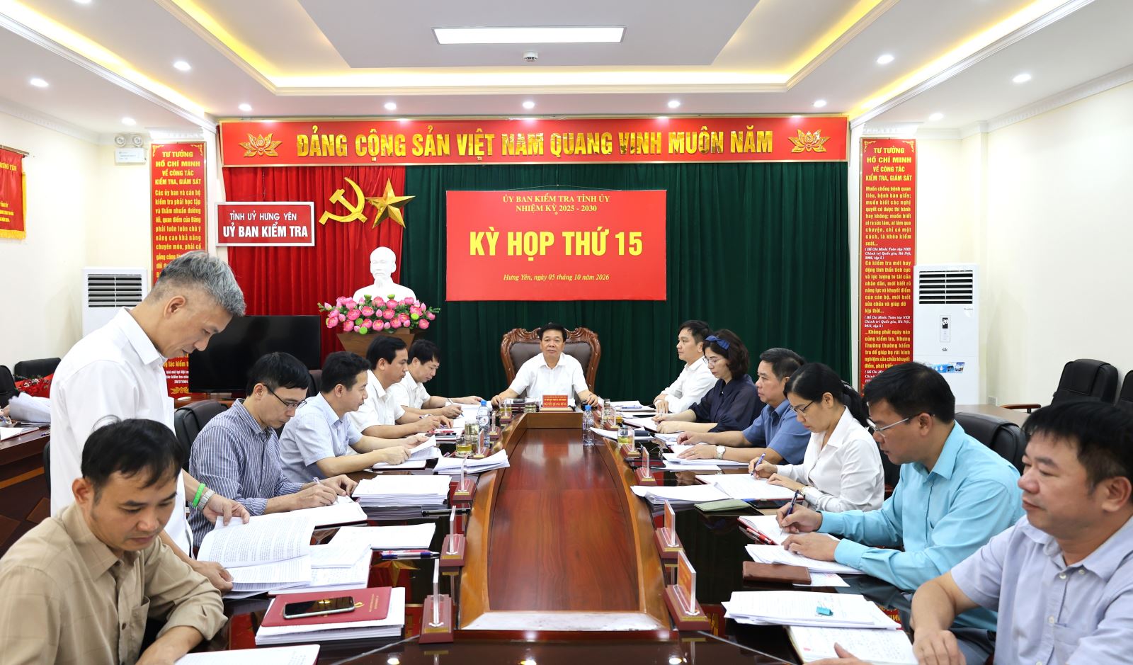  Thông cáo báo chí kỳ họp 15 của Ủy ban Kiểm tra Tỉnh ủy