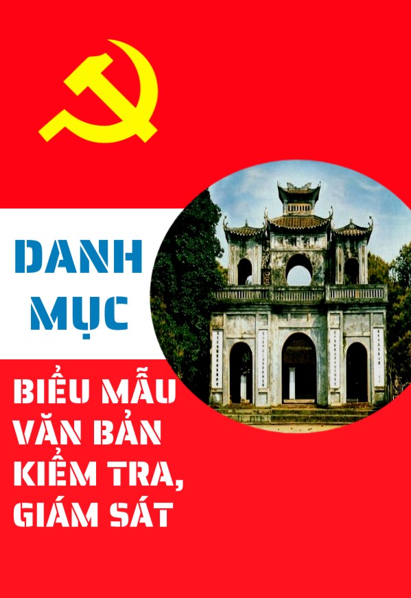 DANH MỤC MỘT SỐ BIỂU MẪU VĂN BẢN