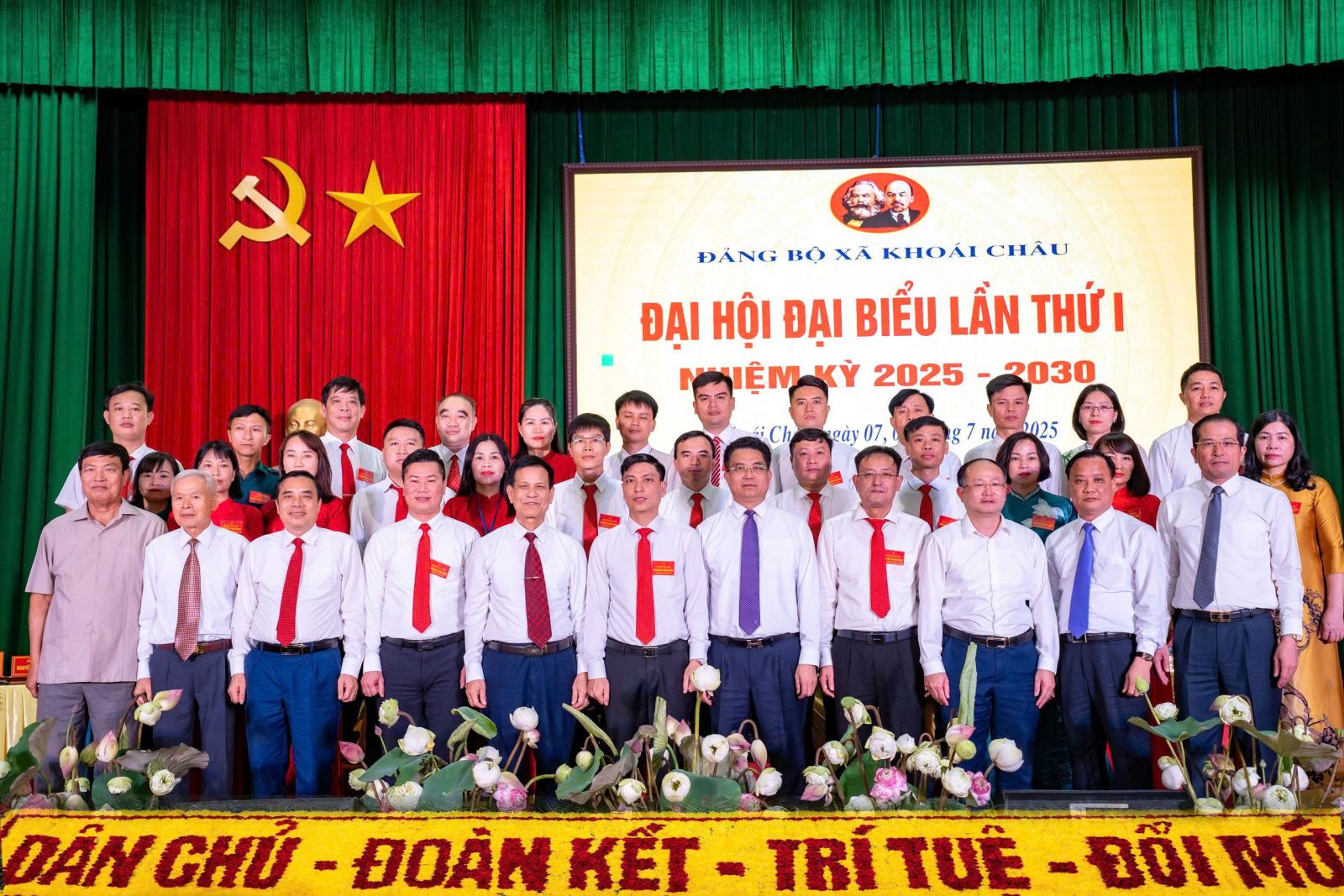  ĐẠI HỘI ĐẠI BIỂU ĐẢNG BỘ XÃ KHOÁI CHÂU LẦN THỨ I, NHIỆM KỲ 2025 -2030